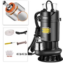 절단식 수중 오수 펌프 양수기 550W 40mm 농업용 분뇨 머드 잠수 정화조 가정용, 단품
