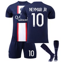 2223 파리 생제르망 메시 유니폼 홈 10번 네이마르 음바페 7번 PSG 어린이 축구복, 홈구장 10번 양말 챙기기