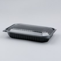 [DL] DL-216 블랙 반찬 김밥 샐러드 샌드위치 용기 일회용 도시락 300세트 배달 포장, [DL] DL-216 블랙 300세트
