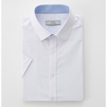 에스티코 화이트 슬림핏 반팔 기본 셔츠
