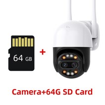 열화상 고성능 4K 8MP PTZ IP 카메라 듀얼 렌 와이파이 8X 줌 야외 보안 보호 2.8mm -12mm 자동 추적 P2P, 02 8MP Add 64G Card_04 영국 플러그