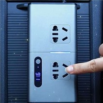 차량용 220V 멀티탭 2구 차박용 시거잭 인버터 200W, 승용차 SUV 12V~220V 200W