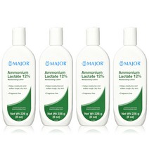 Amlactin 엠락틴 메이저 암모늄 락테이트 12% 로션 226g(8oz) 4팩 Major Ammonium Lactate 12% Lotion, 4개