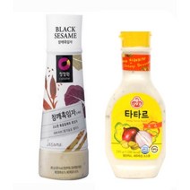 오뚜기 타타르 소스 +청정원 참깨흑임자드레싱 [상큼한 소스/튀김요리와 찰떡궁합/피쉬커틀렛/새우튀김소스/볶음참깨와흑임자/간단한 안주/간식], 상세설명