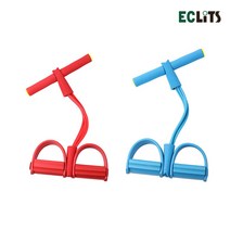 1+1 에클리츠 스포츠 페달 튜빙밴드 스트레칭 로프 운동기구, 레드+블루