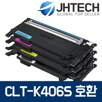 삼성 CLT-K406S 토너 CLX-3300 SL-C463W CLP-360 C467W 3307W, 1set, 삼성 CLP-360F 토너 CLT-K406S C406S M406S Y406S 4색