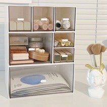 똑소녀 미니서랍 투명 수납함 책상 꾸미기 정리 문구 정리함 3종 세트 3type, B타입(핑크3종1세트), 1세트