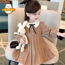 키즈송이 2023년 여아 원피스 어린이 봄 긴팔 원피스 어린이 원피스 아동 치마