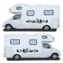 꾸미기 로고 캠핑카 카고 캠핑 스티커 카라반 인테리어 모음 트레일러, D, 1개