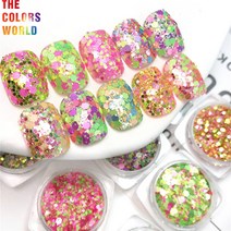 셀프네일 TT3 믹스 육각형 hunky 봄 색상 반짝이 손톱 네일 아트 장식 텀블러 공예품 DIY 액세서리 파티 공, 31 MS1020   500g