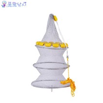 [용왕낚시] 스테인레스 3단 부력살림망 바다살림망 3단 와이어 부력망 라켓줄 수제부력망 낚시어망 고기그물망 물고기살림망 바다낚시터 낚시살림망