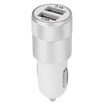 가정용 배터리 전기차 충전기 2.1a 1a 5v 차량용 samsung xiaomi 8, 화이트 플러스 실버