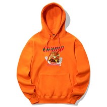 트립션 CHAMP BURGER 후드티 오렌지