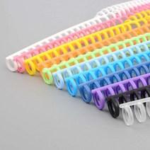 플라스틱 스프링 제본링 28cm / 스프링노트만들기 / 셀프제본용 와이어링 바인더링, 색상, 노랑