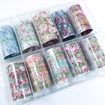 네일판다몰 꽃네일 플라워가든 네일호일 필름 10종세트