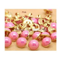 캔디 컬러 메탈 하의 버튼 ss-631 바느질 10mm 로트당 40 개, Pink