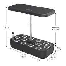 스마트팜 수경 재배기 채소 식물공장 시스템 12 포드 실내 허브 정원 with led, 블랙오 플러그