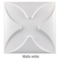 장식 3D 벽 패널 다이아몬드 디자인 비 자체 접착 플라스틱 타일 스티커 거실 욕실 벽지 6 개 30cm, Q (Matte white)