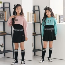 봄 가을 주니어 여아 크롭티 세트 맨투맨 티셔츠
