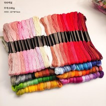 십자수공구세트 폴리에스터면447색자수세트 자수실 자수실 핸드메이드diy 부자재 한 개에 여섯 개, 100크로스스티치스레드, 크로스 스티치 자수 실