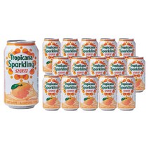 상큼함 톡톡 트로피카나 스파클링 오렌지 355ml X 24캔 과일탄산 1박스
