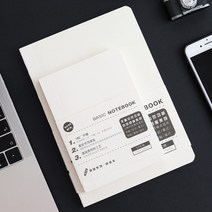 필사 노트 만년필 캘리그라피 연습지 180도 펴지는 공책, A6라인