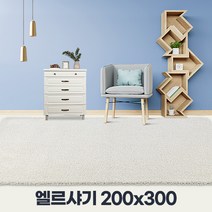 엘르샤기 200x300 물세탁가능 대형 사각매트 인테리어 원룸러그