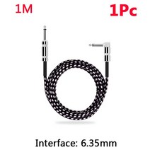 0.5/1m 6.35mm 일렉트릭 기타 케이블 오디오 USB 링크 인터페이스 어댑터 PC 음악 녹음 기타베이스 액세서리, [01] 1Pc 1M
