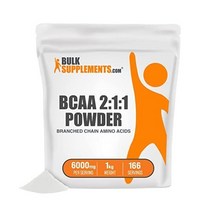 126077 BulkSupplements.com BCAA 2:1:1(분지쇄 아미노산) - BCAA 아미노산 - 운동 전 파우더 - 아미노산 보충제 - 여성용 BCAA - BCAA, 2.2파운드(1팩)
