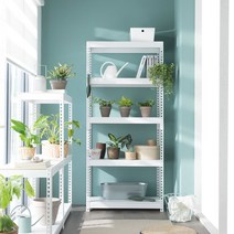 스피드랙 조립식 철제 앵글 선반 5단, 블랙