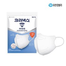 [인기상품] 크리넥스 데일리 입체형 황사마스크 KF80 대형 흰색, 1매입, 30개, 화이트