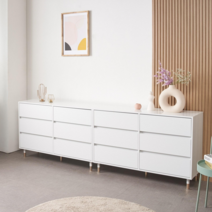 라인퍼니쳐 니드 3단 높은서랍장 세트 모음집 1600/2000/2400 볼레일 서랍장, 2400