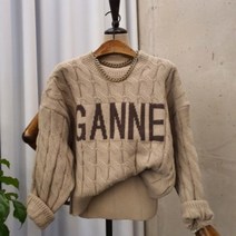 [겨울신상 무배] 젠젠 레터링 골지 라운드 긴팔 니트