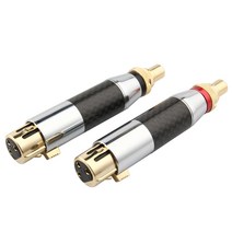 XLR To RCA 변환젠더 XLR 암 (Female) - RCA 암 (Female) 변환 아답터, 블랙