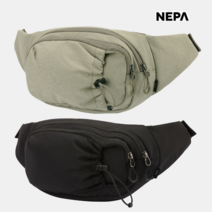 네파 NEPA 남여공용 정면에 물통을 수납할 수 있는 감성 슬링백 CANNETO 칸네토 보틀 바디색 허리쌕 7JC7515, 샌드(J08)