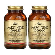 [1+1] Solgar 솔가 L 엘 아르기닌 1000 mg 90정 아르지닌 아미노산 Arginine 솔땡 고약사 약들약 2개