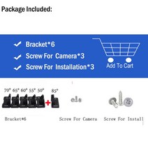 룸미러후방카메라 자동차 후면보기 카메라 장착 브래킷 VW Golf 7 Passat Mercedes BMW Camry Skoda KIA Ho, 02 6 Angle Brackets