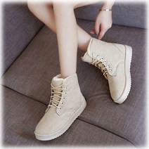 여성앵글부츠코디 털부츠 털앵글부츠 여자 겨울 워커 댄디 코디 패션 여성 털 안감 캐주얼 털앵클부츠 플랫