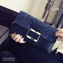 도오빠 여성 스팽글 클러치백 미니 핸드백 가방 가죽 스퀘어 여자클러치 크로스백 숄더백 20대 30대 패션 스타일리쉬 드레스업 반짝이 버클