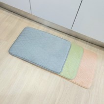 피로 방지 푹신한 극세사 메모리폼 스탠딩 씽크대 주방 욕실 현관 매트 40 x 60, 라임
