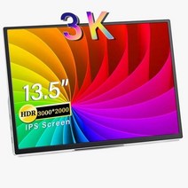 터치 스크린 스마트 모니터 12.5 인치 IPS 휴대용 3840*2160 초 화면 LCD 게임 HDMI USB C 디스플레이 PC 노트북 스위치 X-BOX PS5/4 폰, 13.5 Inch 3K_미국 플러그