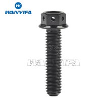 스크류 스크류볼트 콘크리트피스 Wanyifa 티타늄 볼트 M6 M8x 10 15 20 25 30 35 40 45 50 55 60mm 플랜지 내부 육각 머리 나사 바이크 바이크 바이, [05] Blk, [02] M6, [01] 15mm