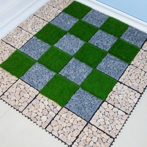 셀프 시공 데크 타일 10p 인테리어 돌 바닥 인조잔디 나무 자갈 bluestone 대리석 diy, 스프링 잔디 10개세트