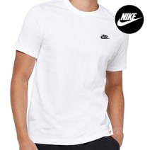 [나이키] NSW 클럽 남자 여성 반팔티셔츠 화이트 AR4997-101