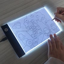 LED 패드 라이트박스 그리기 제도판 투과판 만화 도구판 모방 카피대 캘리그래피 스케치, A4 눈금 복사대 자체 USB