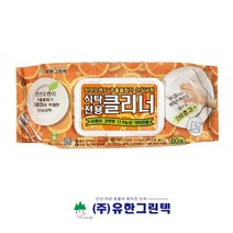 오렌지 추출물 안심세척 식탁전용 클리너 60매 식탁청소포, 5개