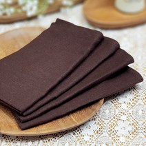 웨딩포 리넨 냅킨 다크브라운 2매 40 X 40 Linen Napkin Dark Brown