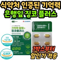기억력 개선 혈행 엔 징코 Ginkgo 플러스 은행잎 나이아신 추출물 판토텐산 징고 식약처 인증 식약처 인정 두뇌 뇌 플라보노이드 여성 여자 남성 남자 고등학생 중학생, 30캡슐 6박스/6개월