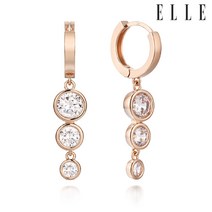 [엘르주얼리] 14K 트리플 써클 원터치 귀걸이 (gold pin) ELGPEE342