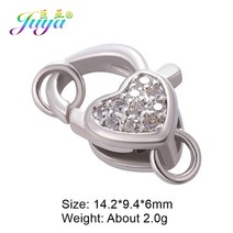 Juya diy 크리 에이 티브 골드실버 컬러 패스너 커넥터 랍스터 걸쇠 액세서리 바느질 비즈 진주 보석 만들기